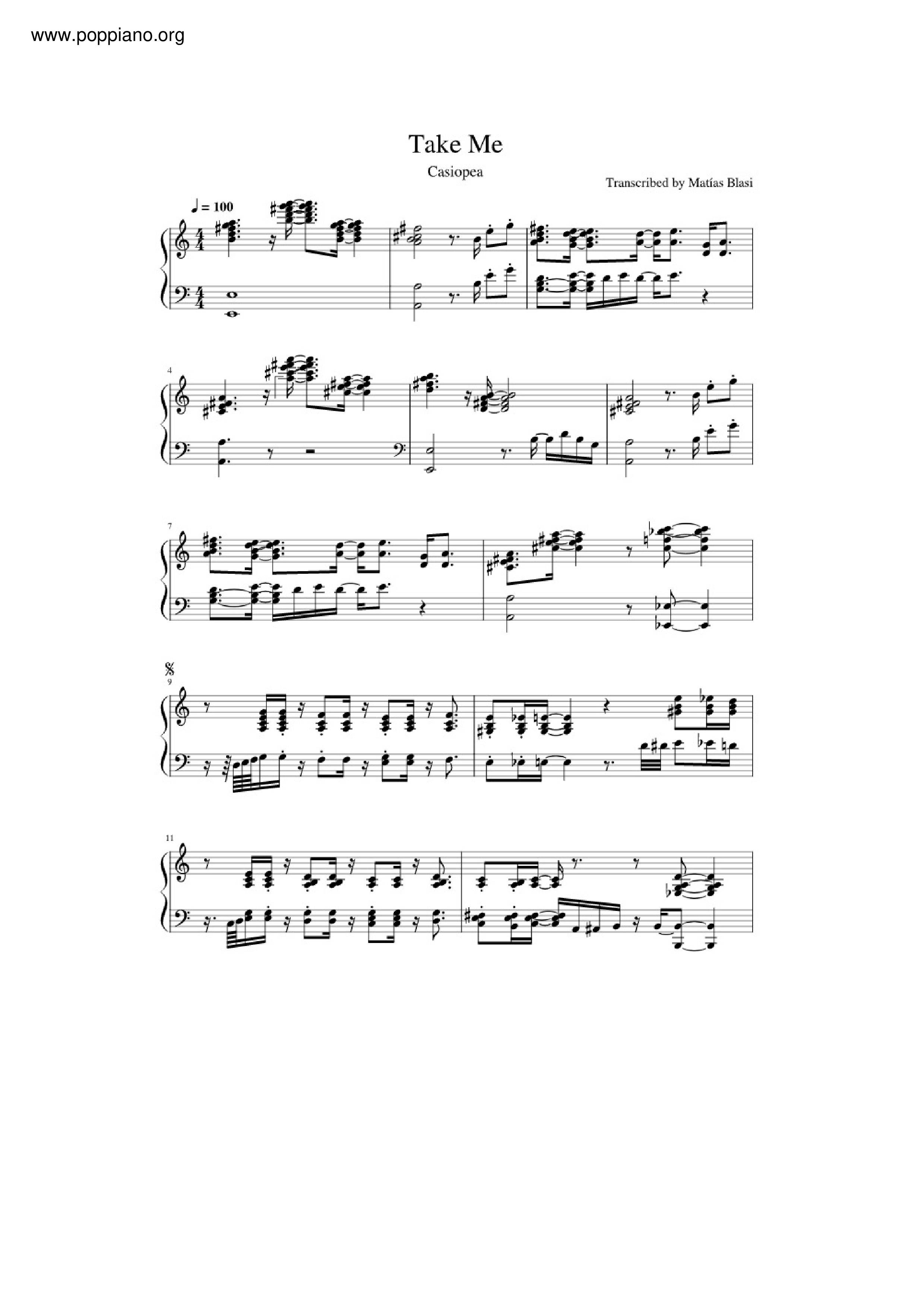  Casiopea Take Me pdf PDF Gakufu