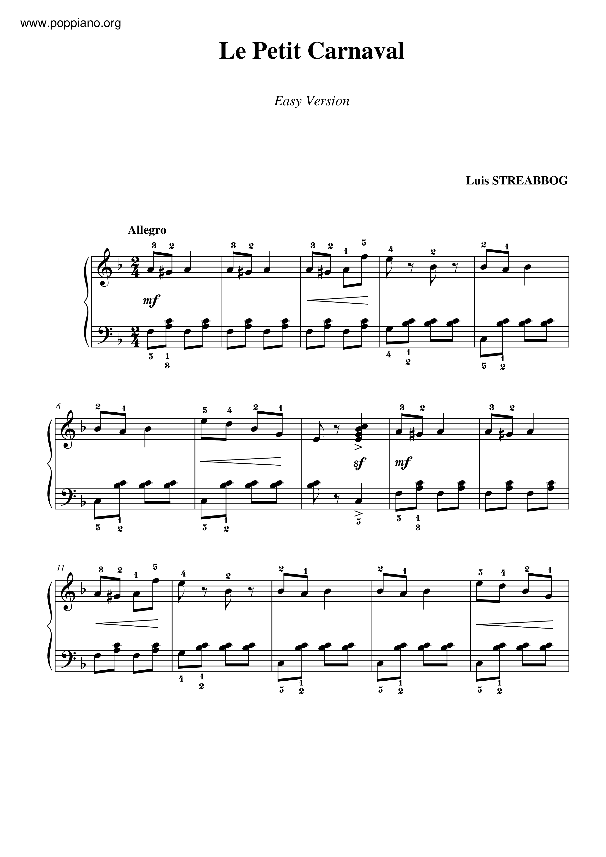 Le Petit Carnaval琴譜