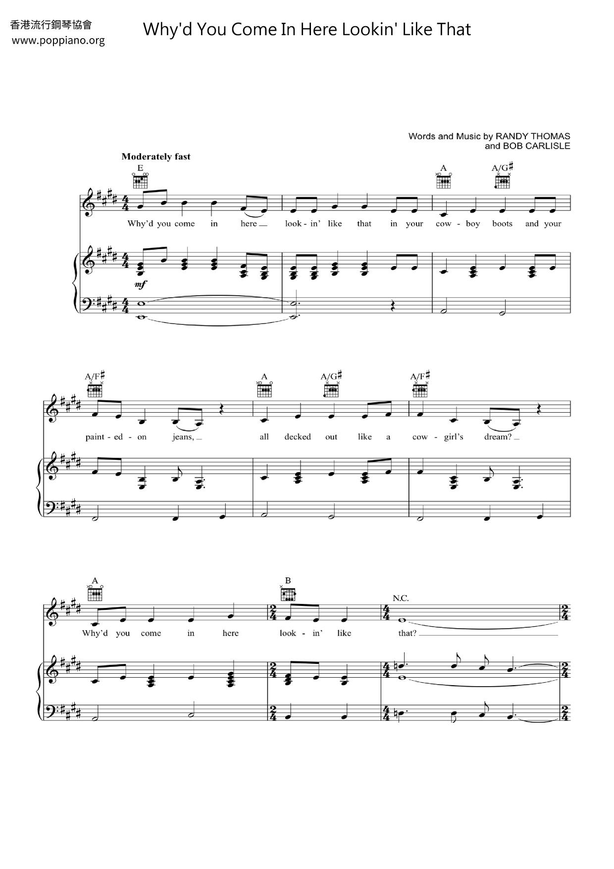 Movie Soundtrack Why d You Come In Here Lookin Like That Sheet Music movie-soundtrack-why-d-you-come-in-here-lookin-like-that-sheet-music