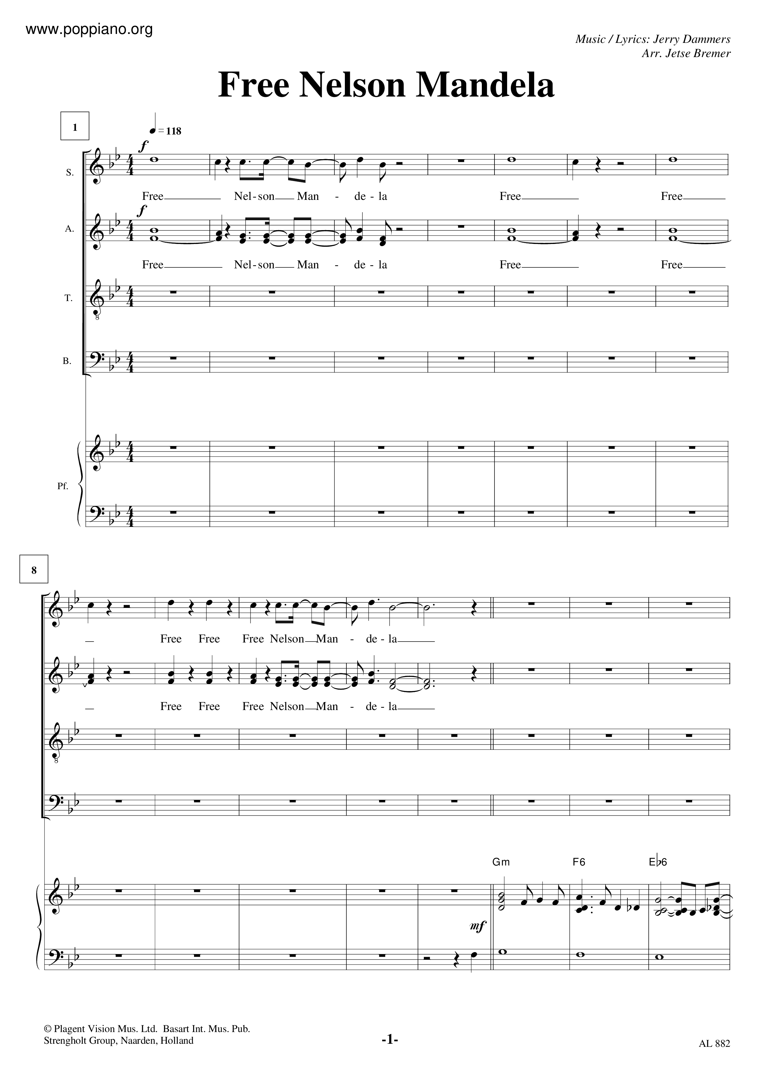 The SpecialsNelson Mandela Sheet Music pdf, Free Score Download ★