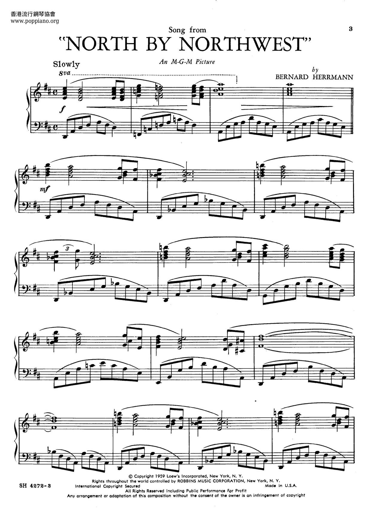 Bernard Herrmann North By Northwest Sheet Music Pdf Free Score Bernard Herrmann North By Northwest Sheet Music Pdf Free Score
