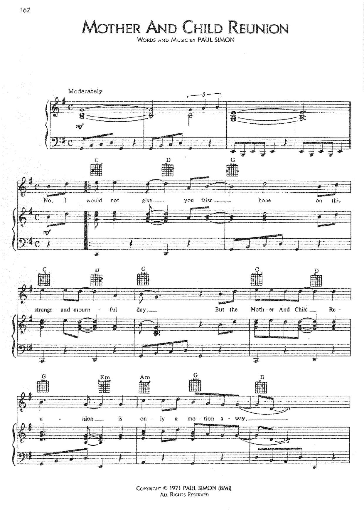HymnMother And Child Reunion Sheet Music pdf, Free Score Download ★