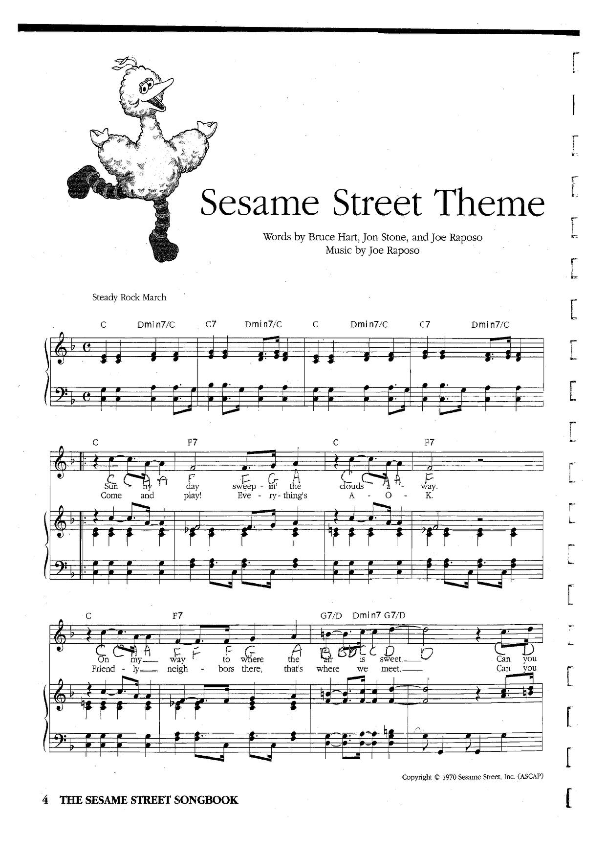 Sesame Street Theme琴譜