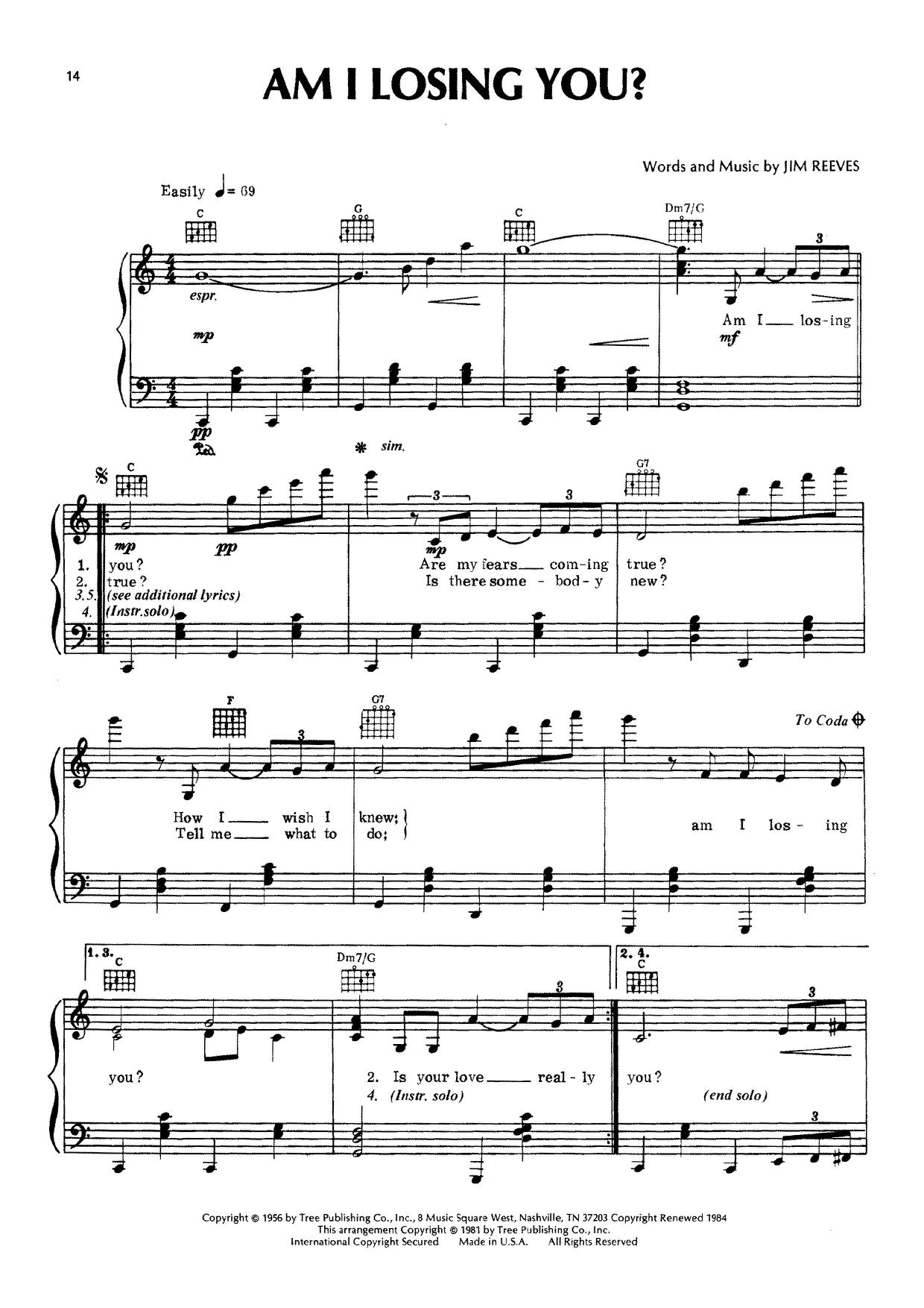 Jim Reeves Am I Losing You Sheet Music Pdf Free Score Download jim-reeves-am-i-losing-you-sheet-music-pdf-free-score-download