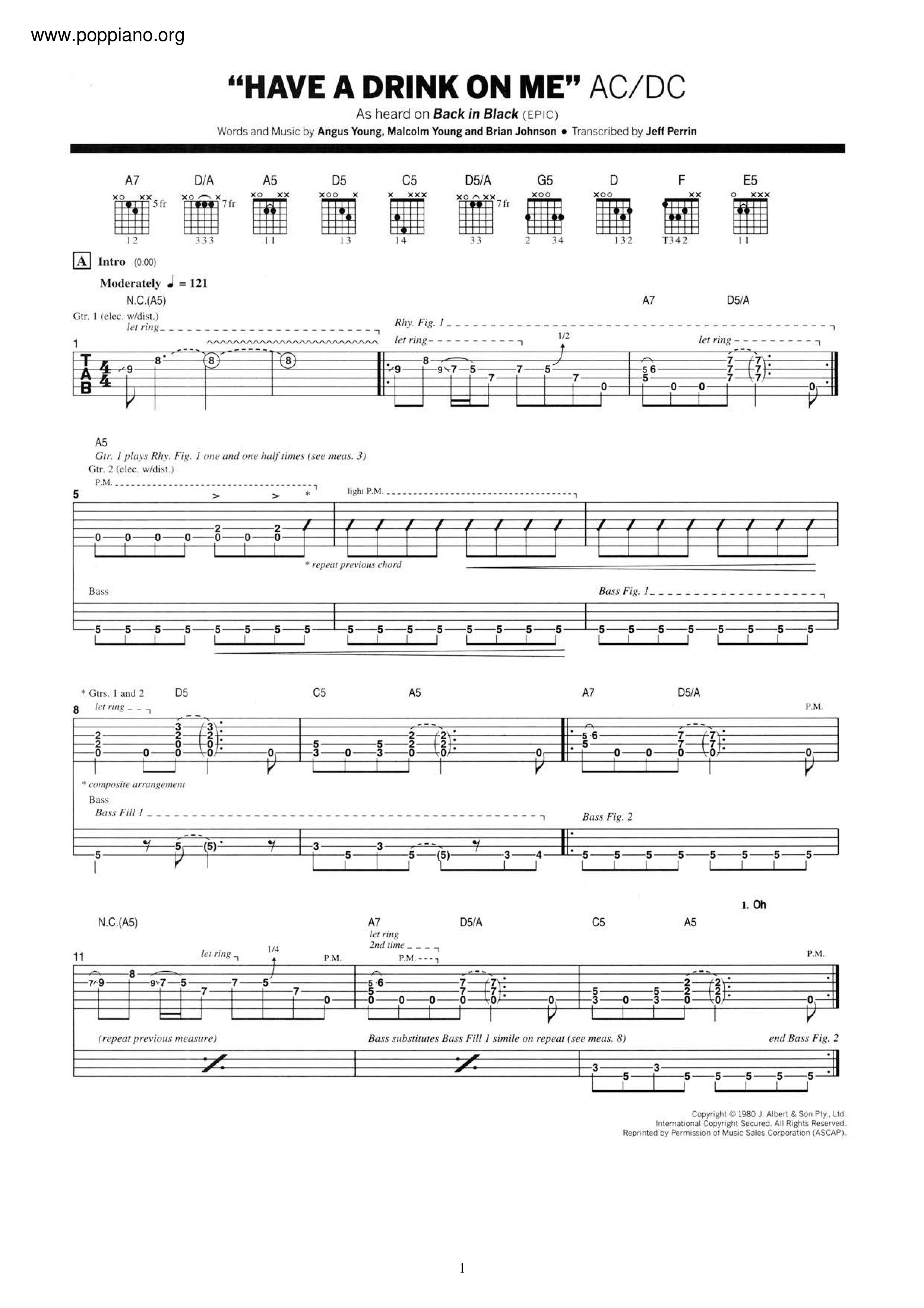 Acdc Have A Drink On Me Tab www.poppiano.org