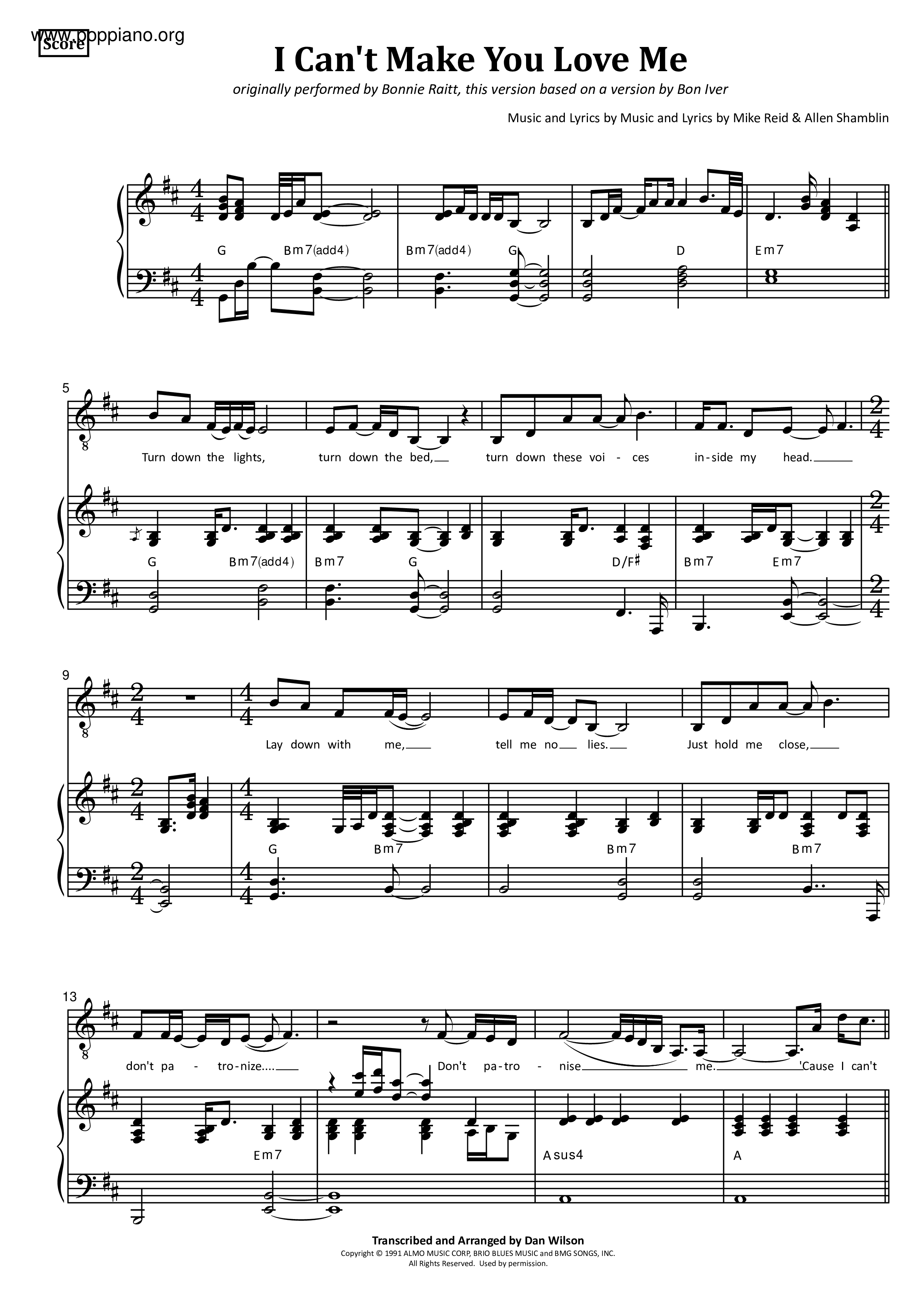 Bon iver i can t make you love me pdf 