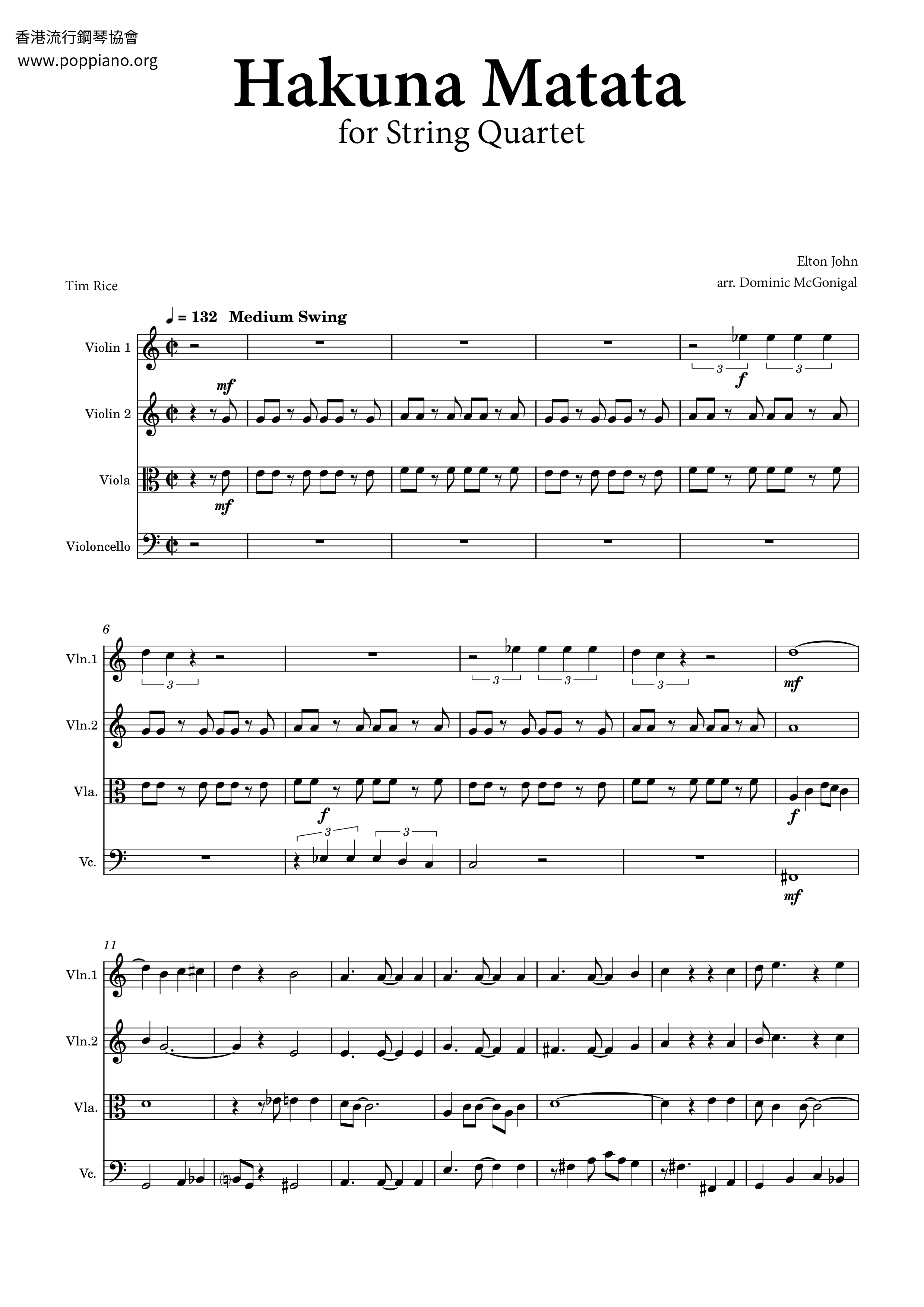 posterior Deber Seleccione ☆ The Lion King - Hakuna Matata - Sheet Music / Piano Score Free PDF  Download - HK Pop Piano Academy ☆