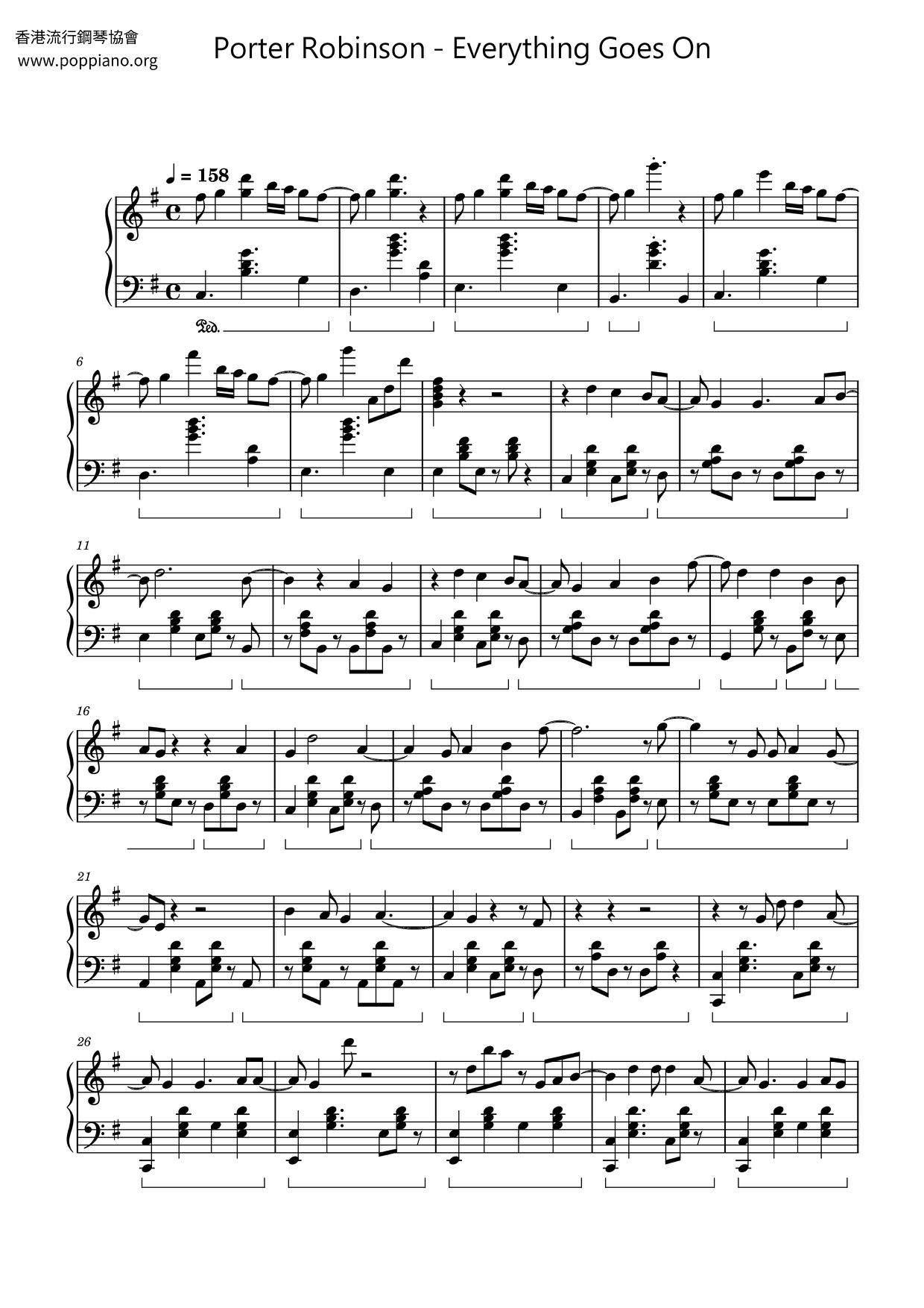 Porter robinson everything goes on sheet music pdf free score download 