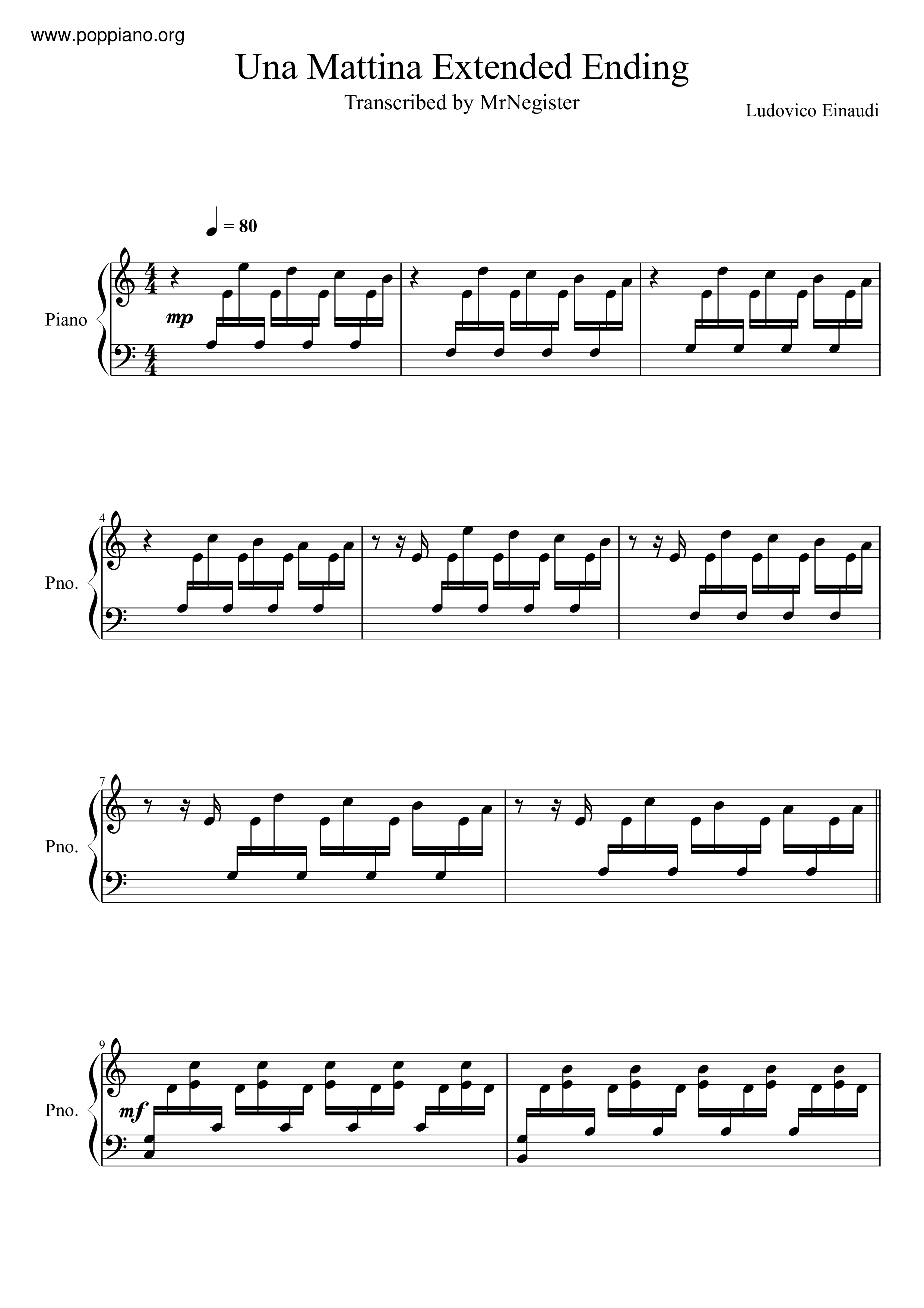 ☆ The Intouchables - Una Mattina - Music / Piano Score Free PDF Download - HK Pop Piano Academy ☆