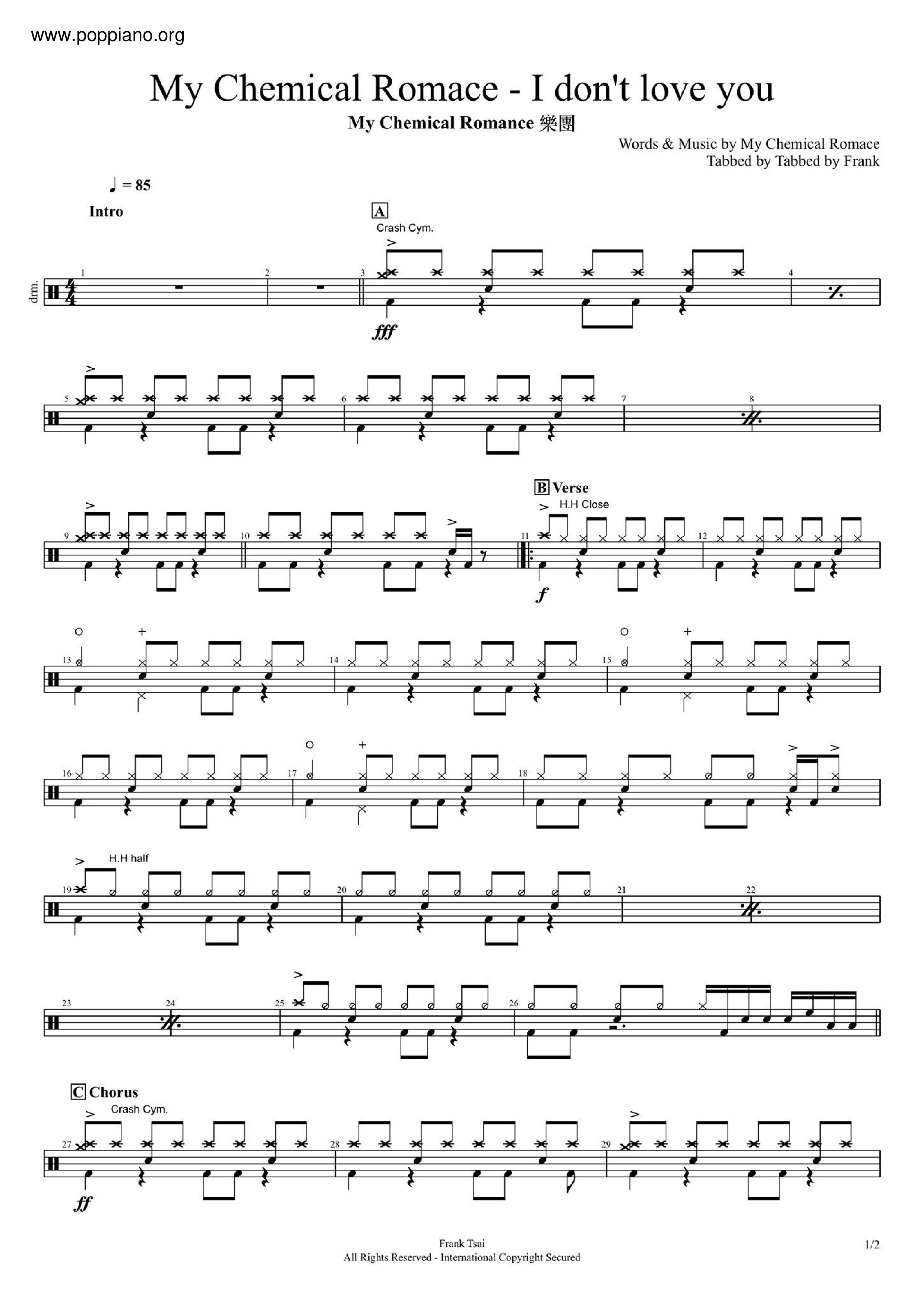 My Chemical Romance I Don t Love You pdf my-chemical-romance-i-don-t-love-you-pdf