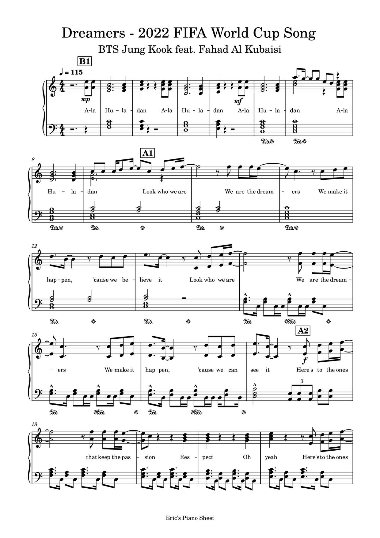 Jung Kook Dreamers FIFA World Cup Qatar 2022 Sheet Music Pdf Free Jung Kook Dreamers FIFA World Cup Qatar 2022 Sheet Music Pdf Free