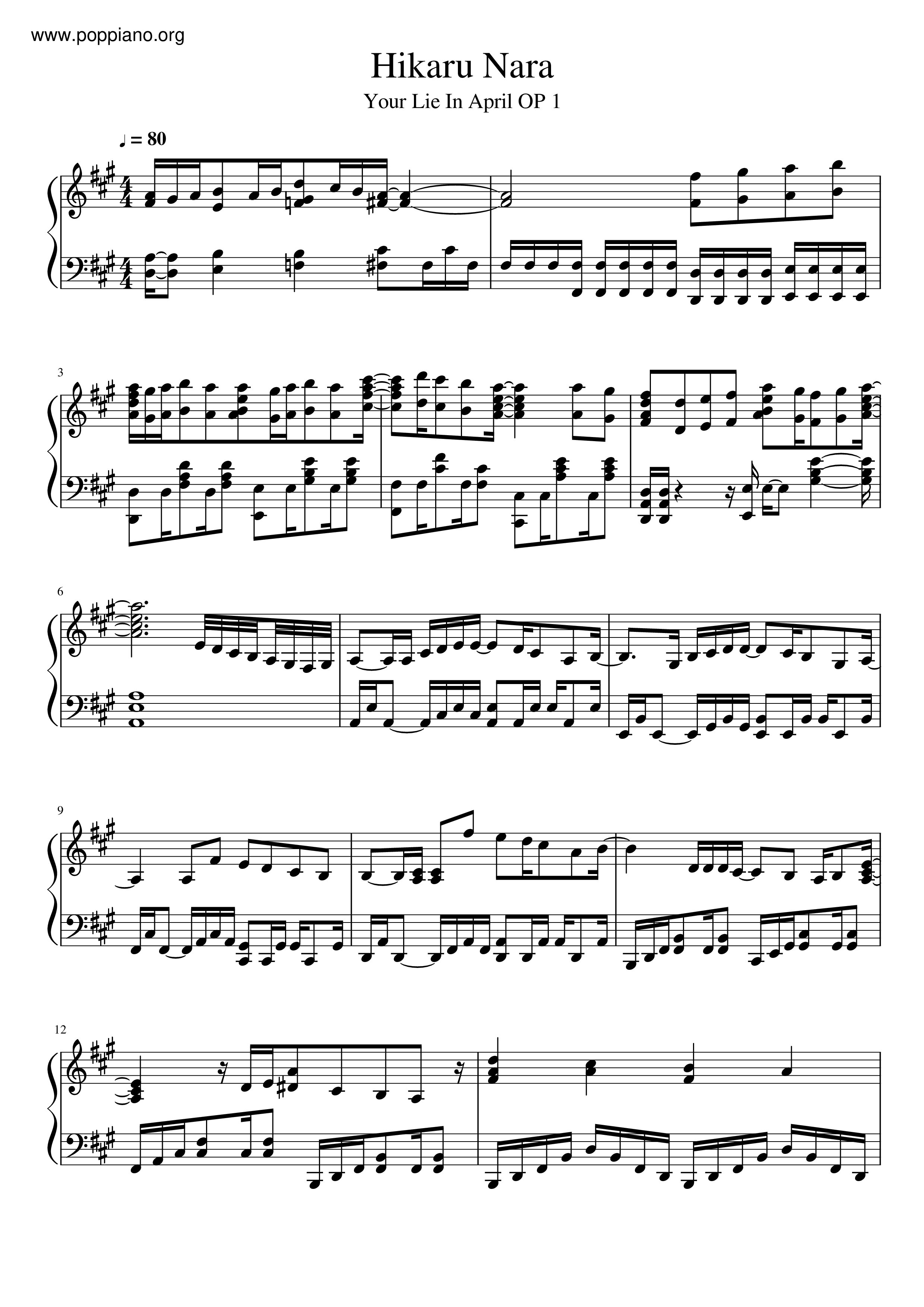 ☆ anime-Shigatsu Wa Kimi No Uso - Hikaru Nara Sheet Music pdf, -四月は君の嘘 - 光るなら 楽譜 - Free Score Download ☆ ☆ anime-Shigatsu Wa Kimi No Uso - Hikaru Nara Sheet Music pdf, -四月は君の嘘 - 光るなら 楽譜 - Free Score Download ☆