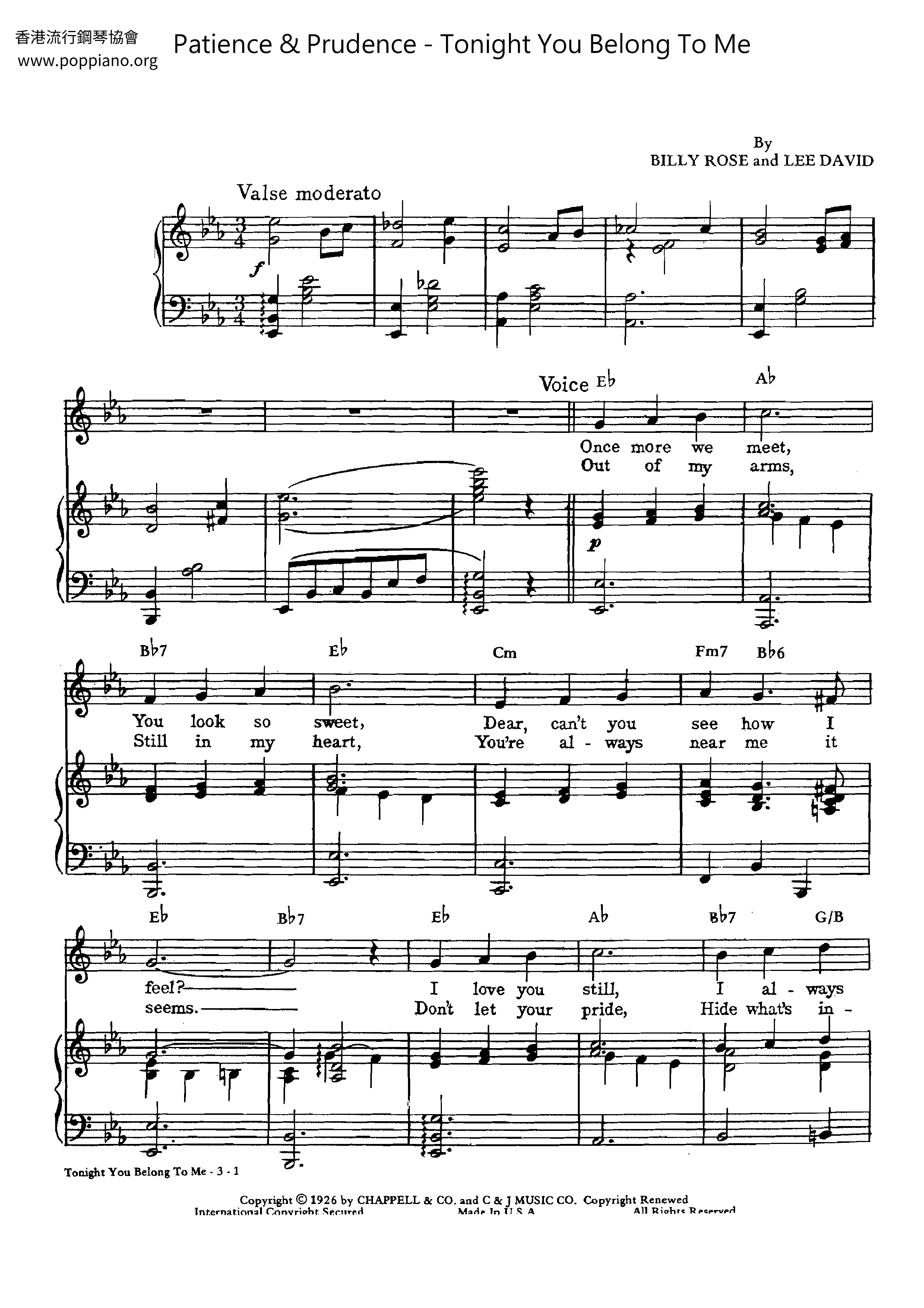 Tonight you belong to me pdf 