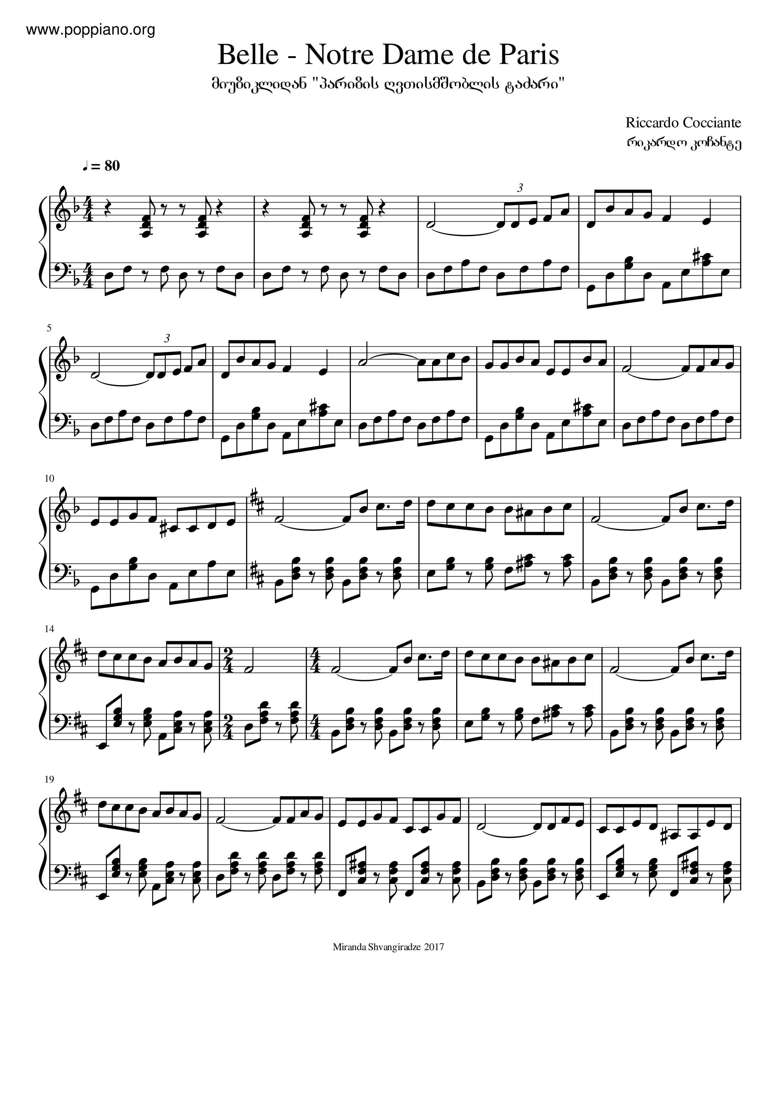 GarouBelle Notre Dame de Paris Sheet Music pdf, Free Score Download ★ GarouBelle Notre Dame de Paris Sheet Music pdf, Free Score Download ★