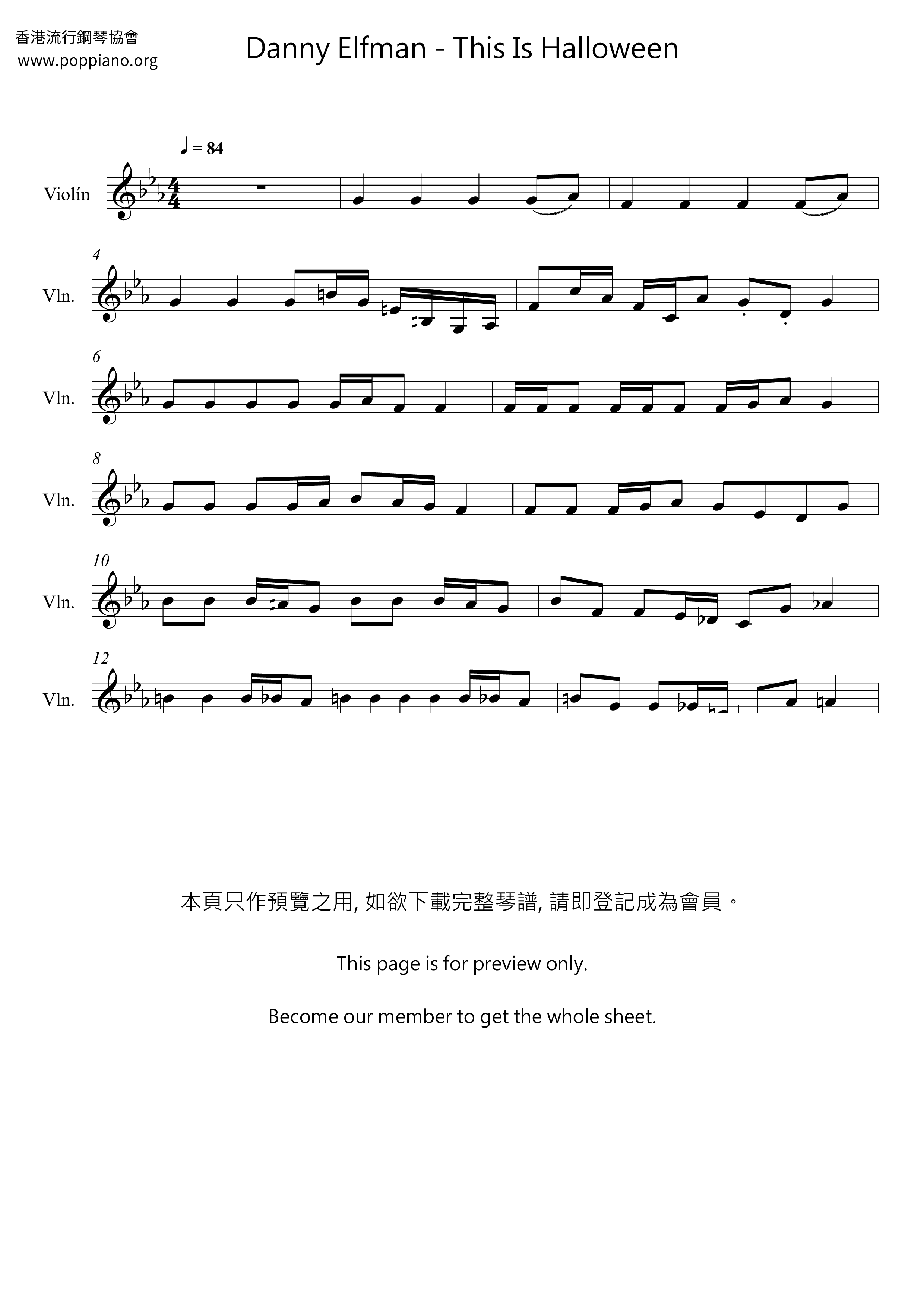 This Is Halloween Sheet Music Piano Free