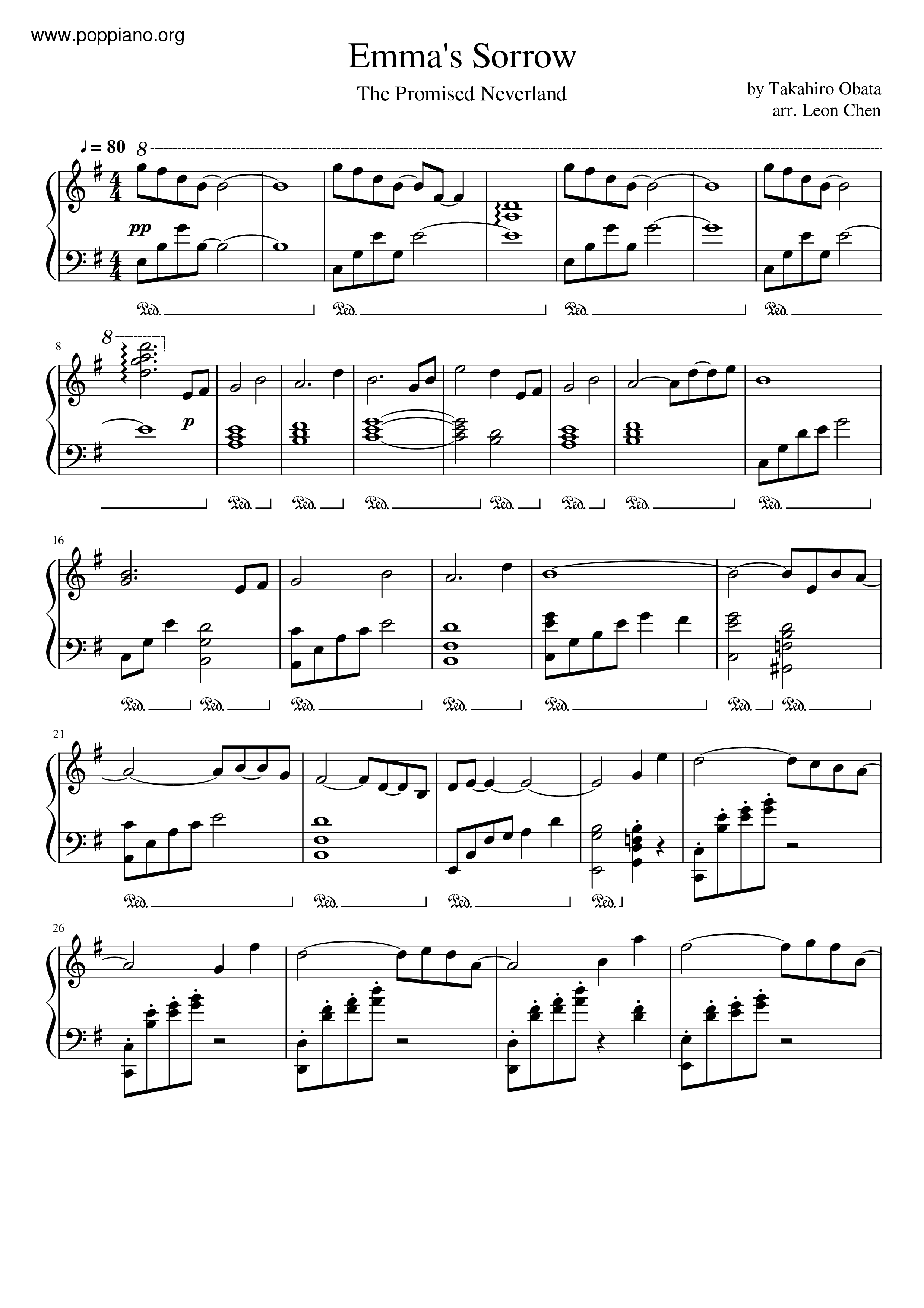 Emma's Sorrow琴譜