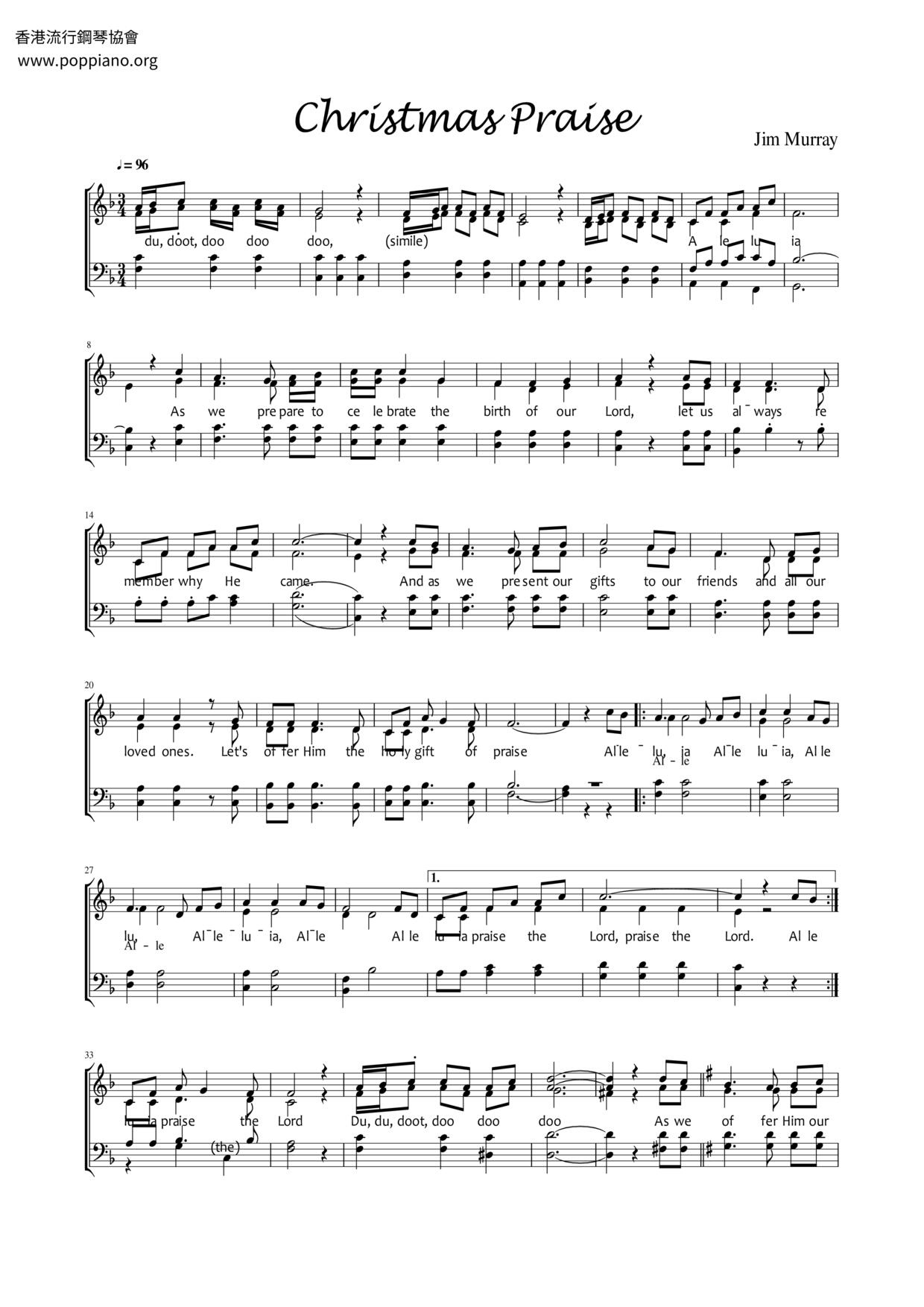 Christmas Praise琴譜