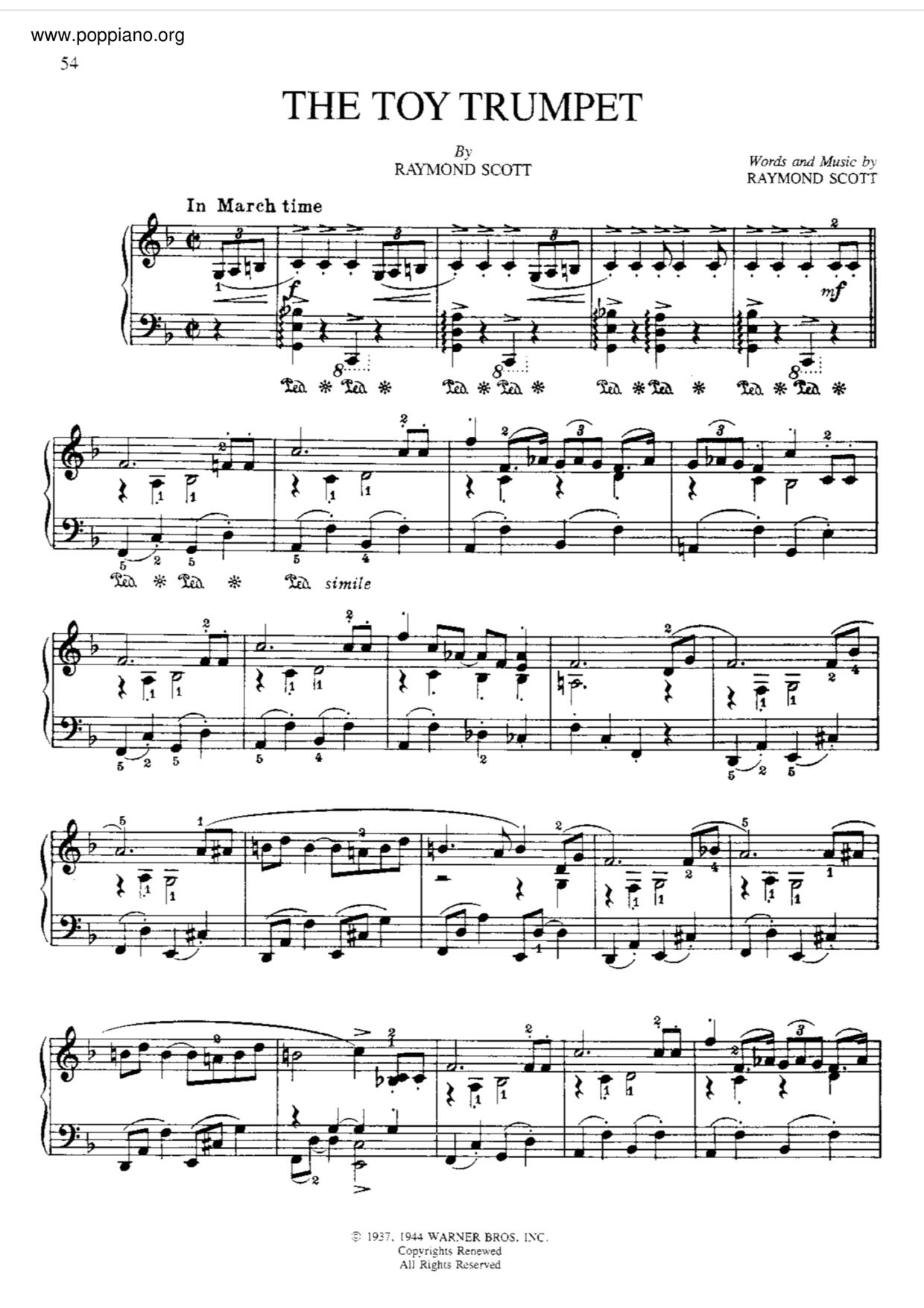 The Toy Trumpet琴譜