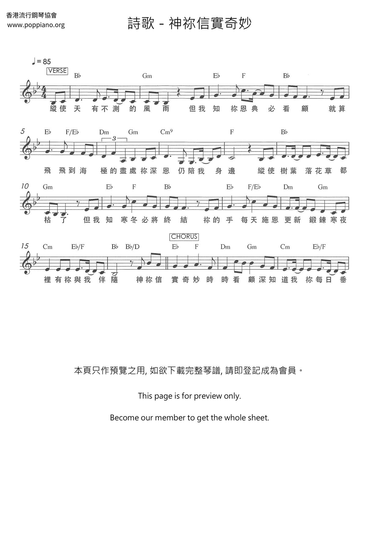 神祢信實奇妙琴譜