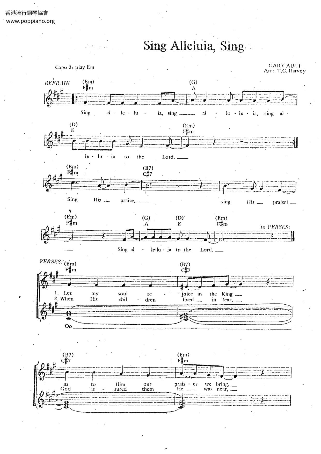 [SCORE] Sing Alleluia Sing (Gary Ault)琴譜